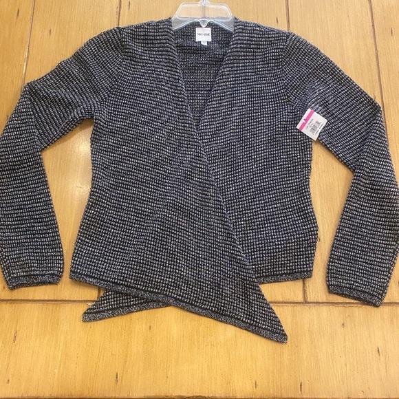 Nic & Zoe Knit Cardigan Sweater black white New size small - Picture 8 of 16